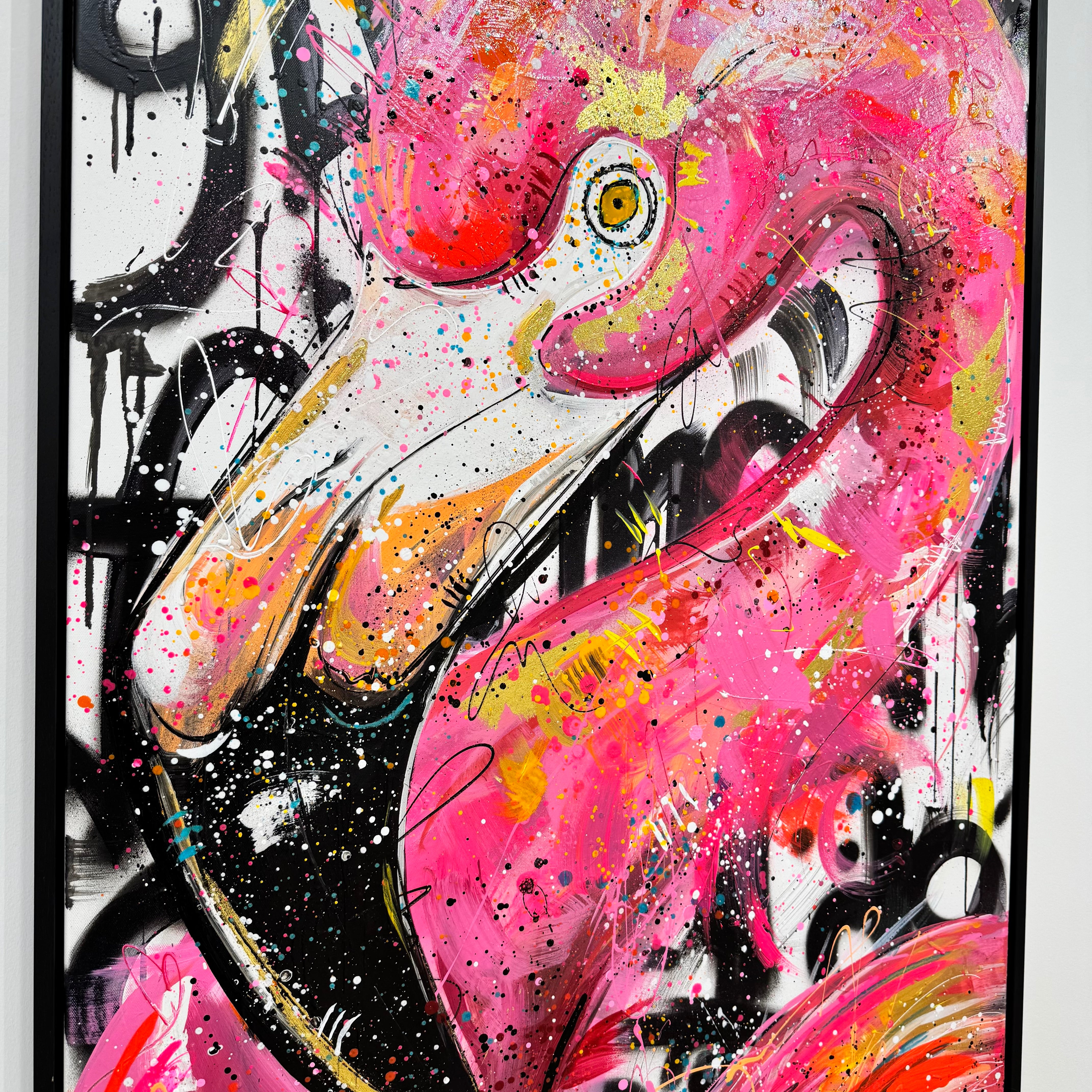 Available through JARO Gallery - Original Fizz the Flamingo 🦩