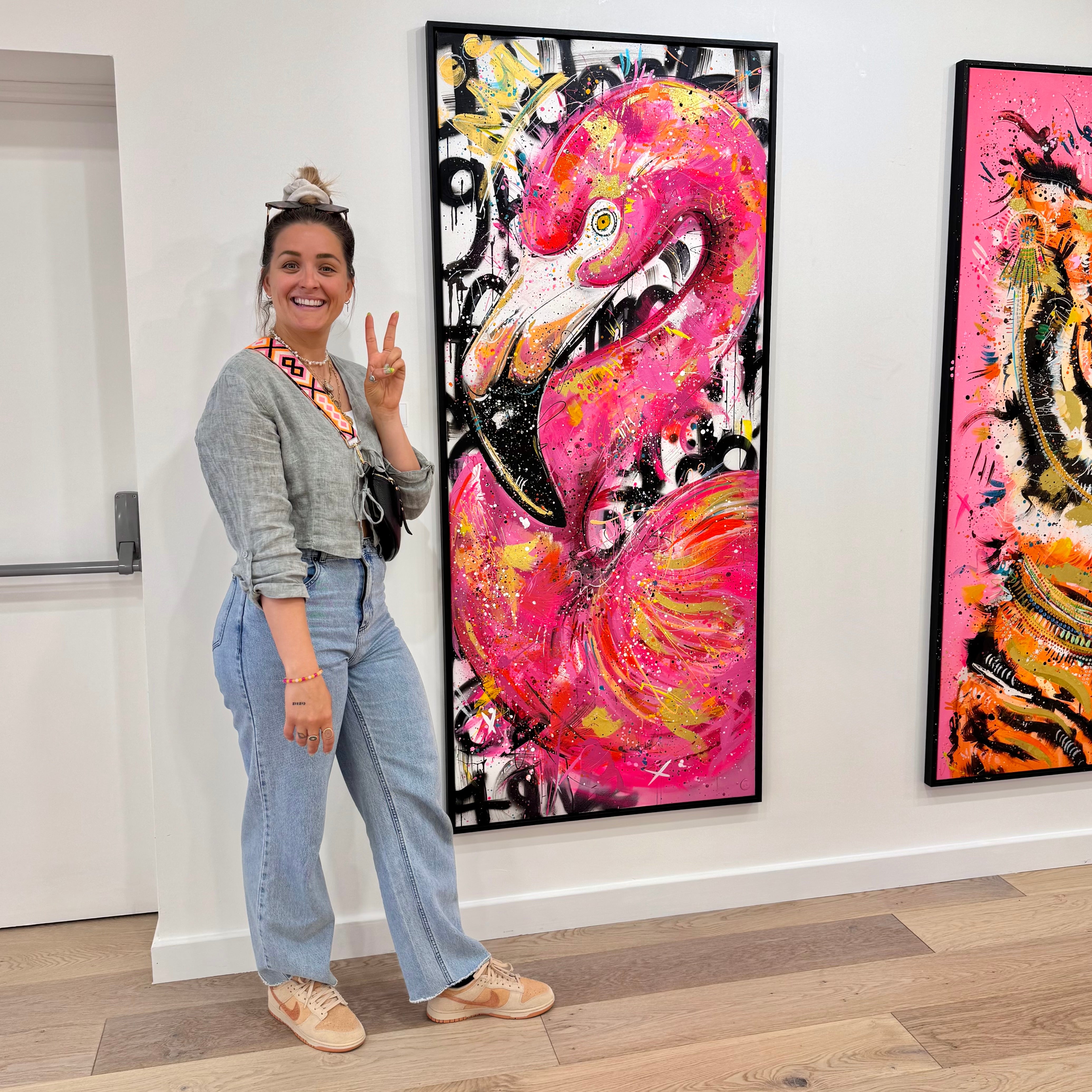 Available through JARO Gallery - Original Fizz the Flamingo 🦩