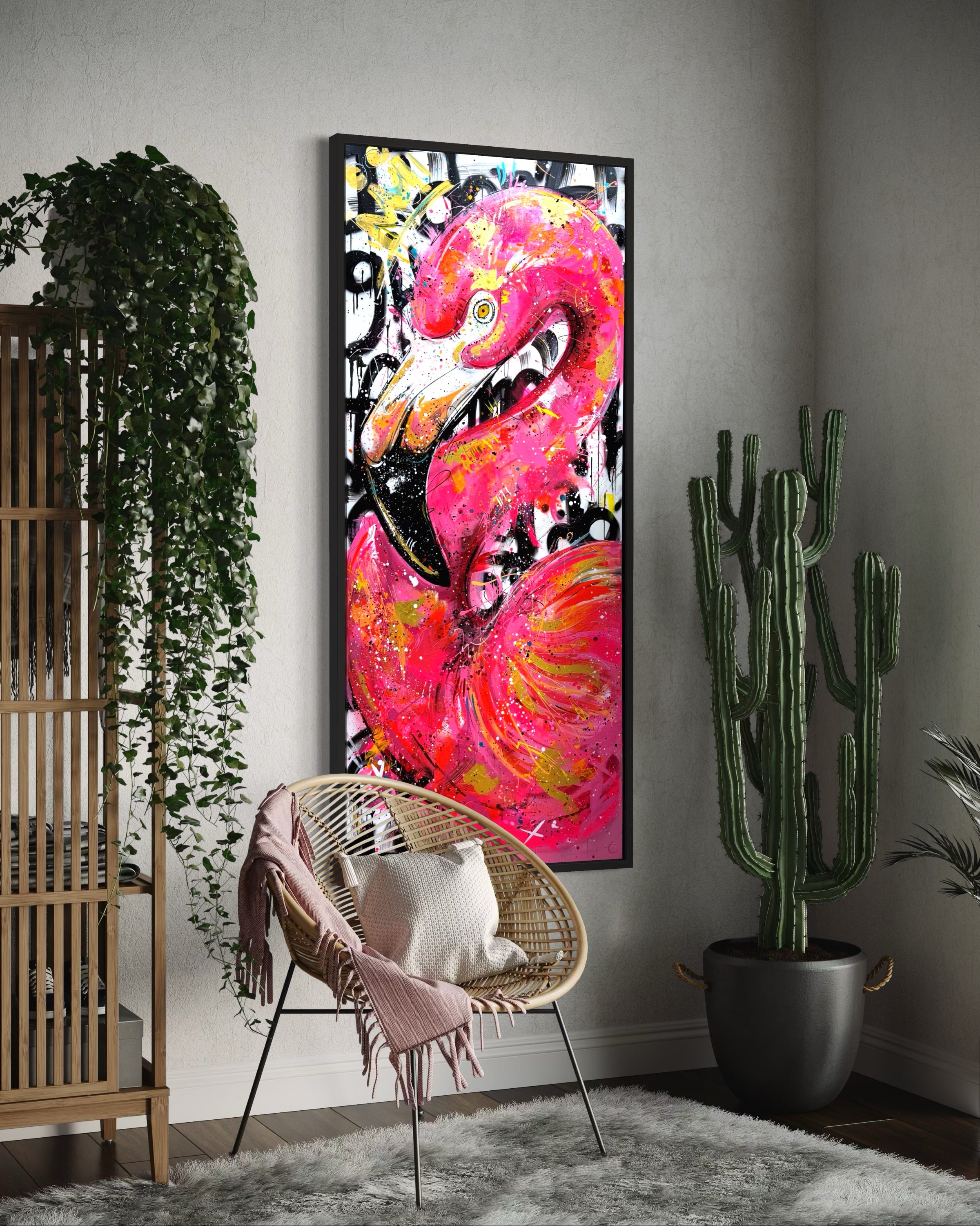 Available through JARO Gallery - Original Fizz the Flamingo 🦩