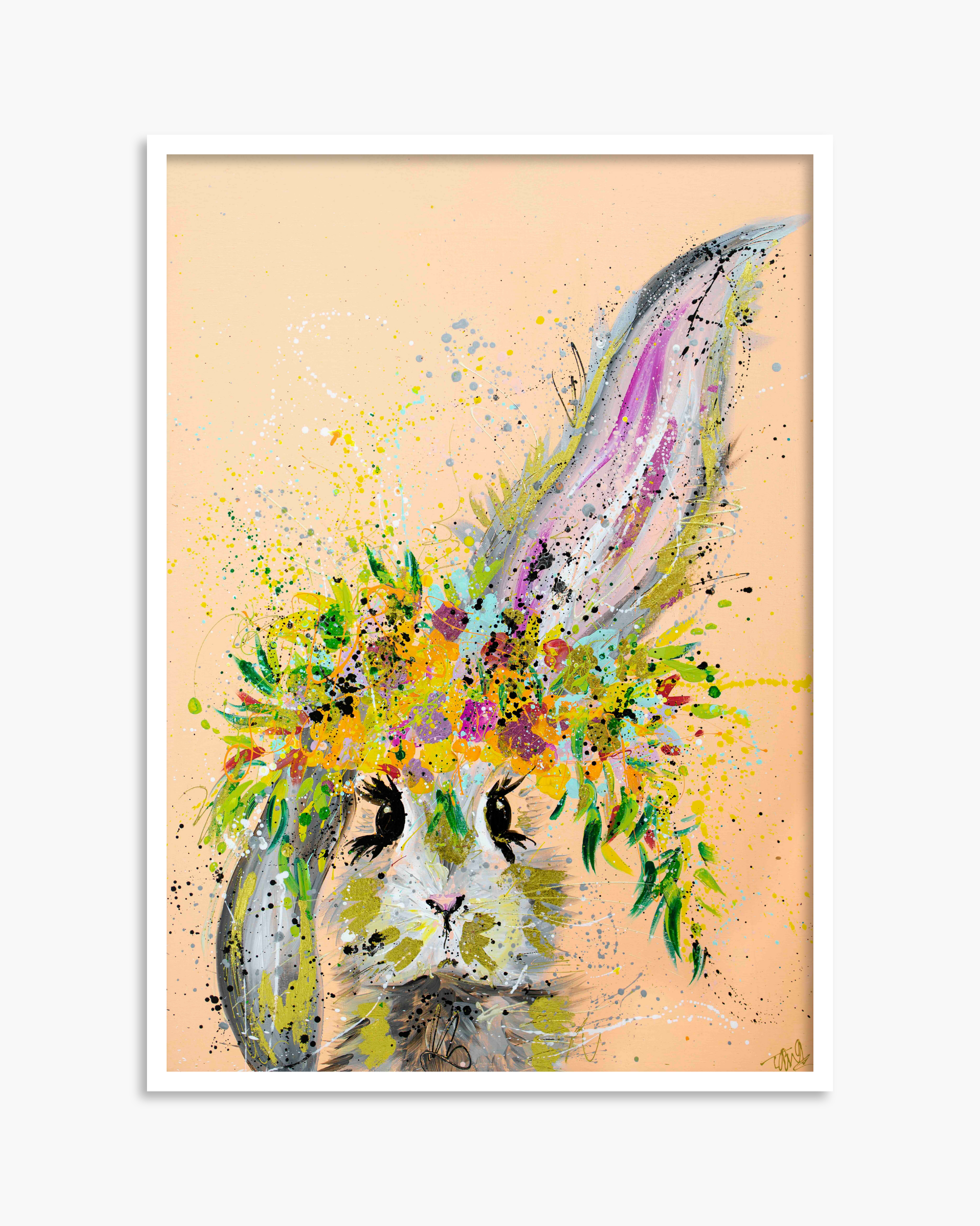 Peach Bunny Standard Print
