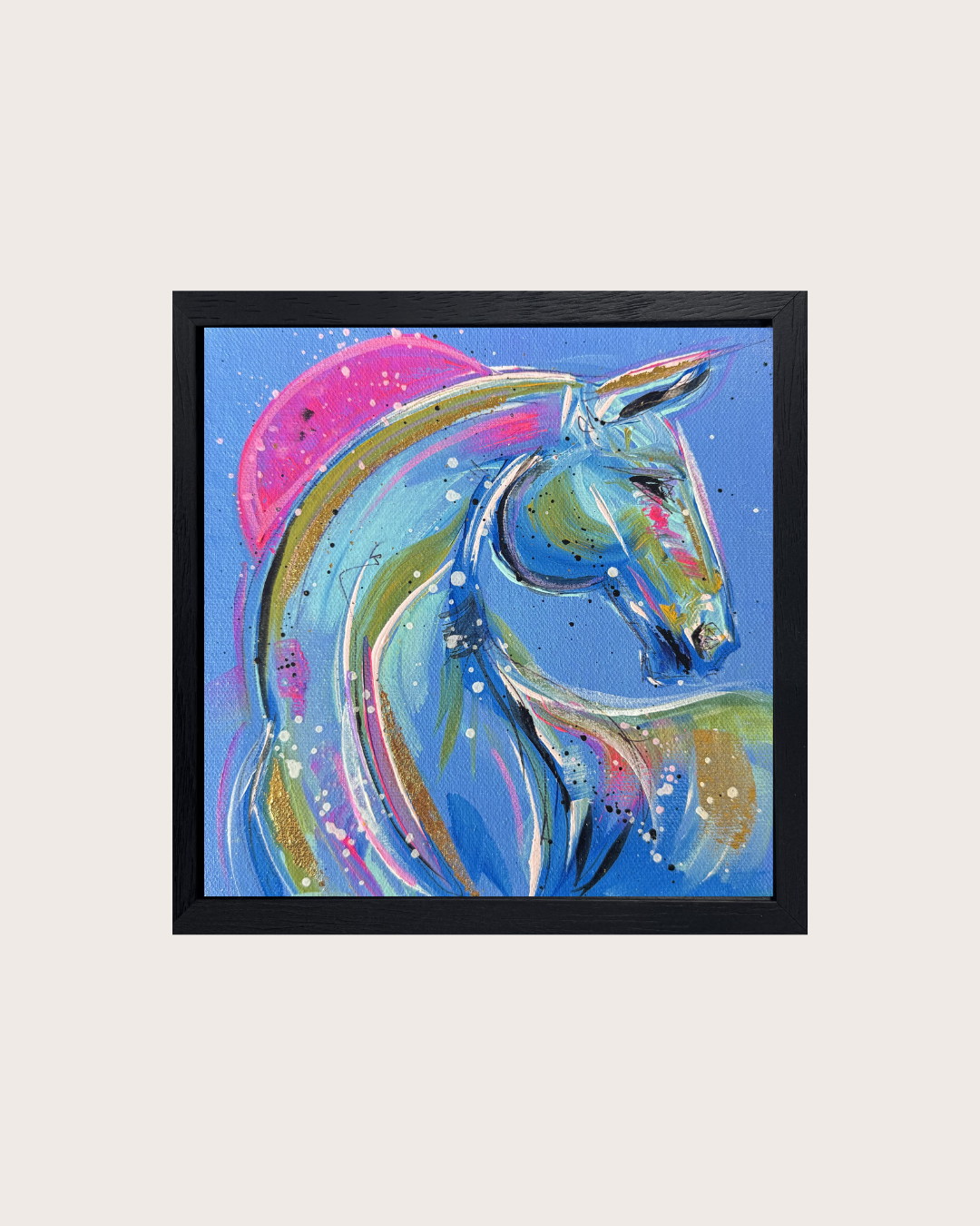 Original Coloured Canvas Horse #2