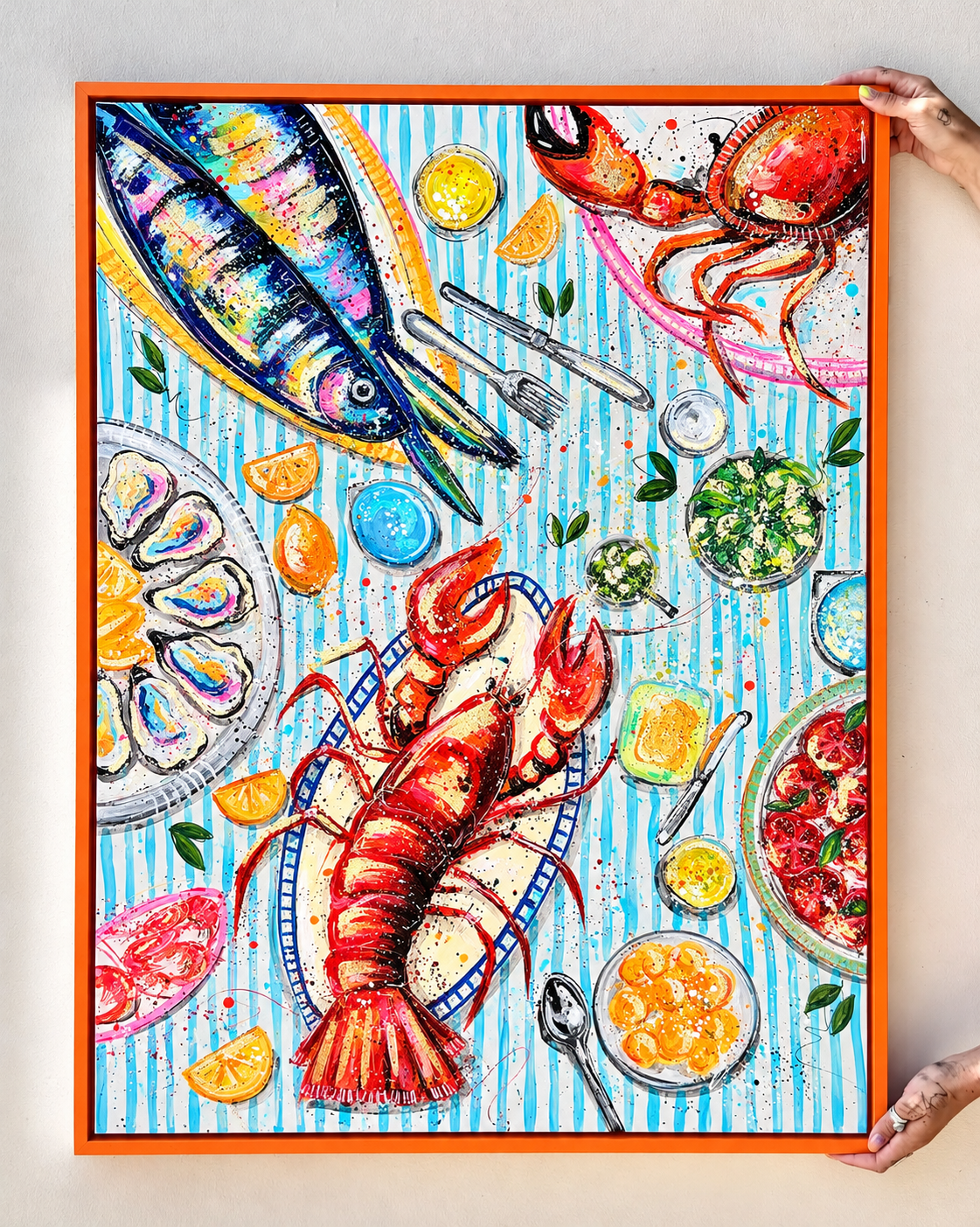 À vot’ sàntaïe! Hand Embellished Canvas Print - 5 Limited Editions 22.10.2026 @ 10am