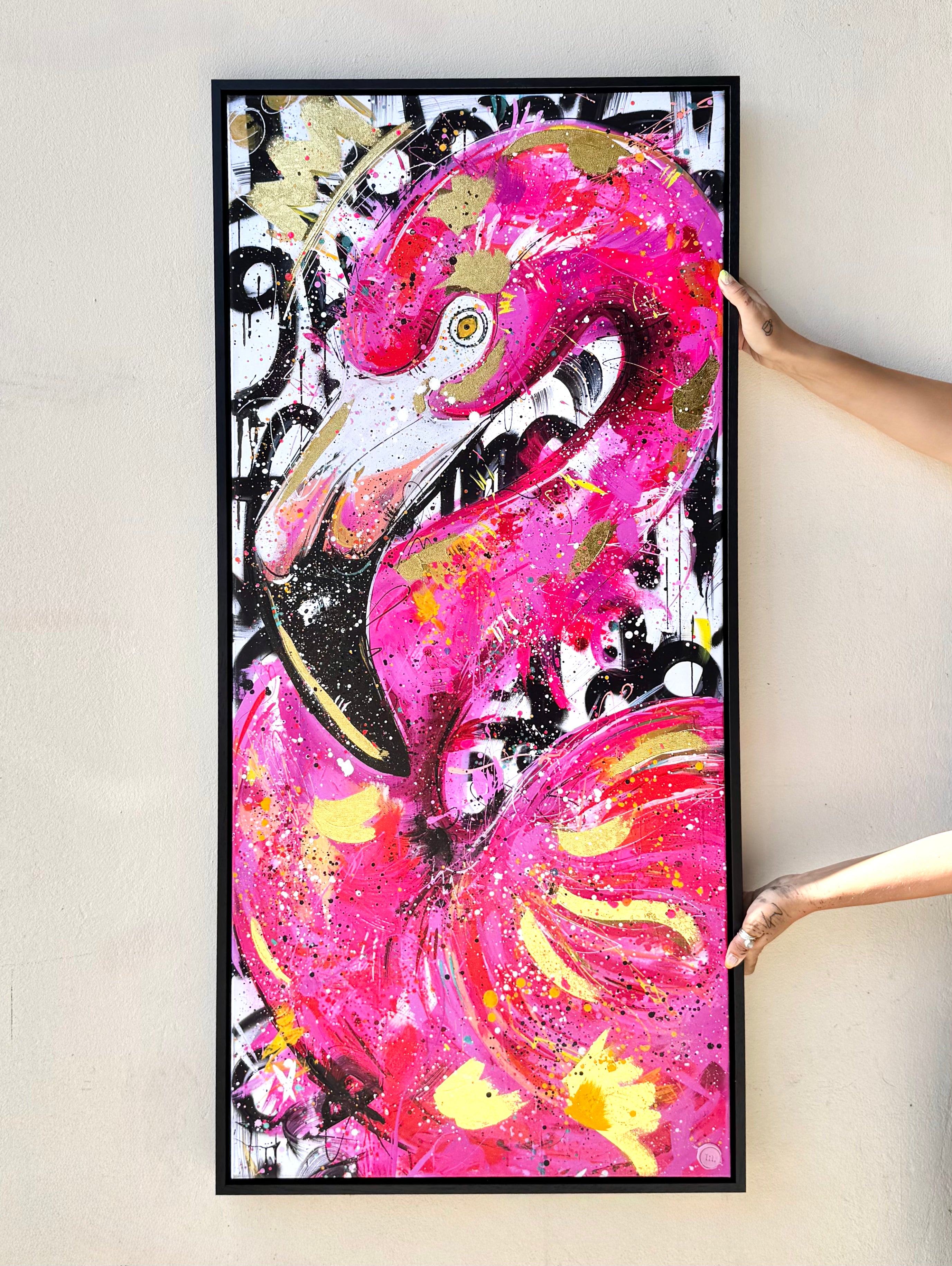 Hand Embellished Fizz the Flamingo