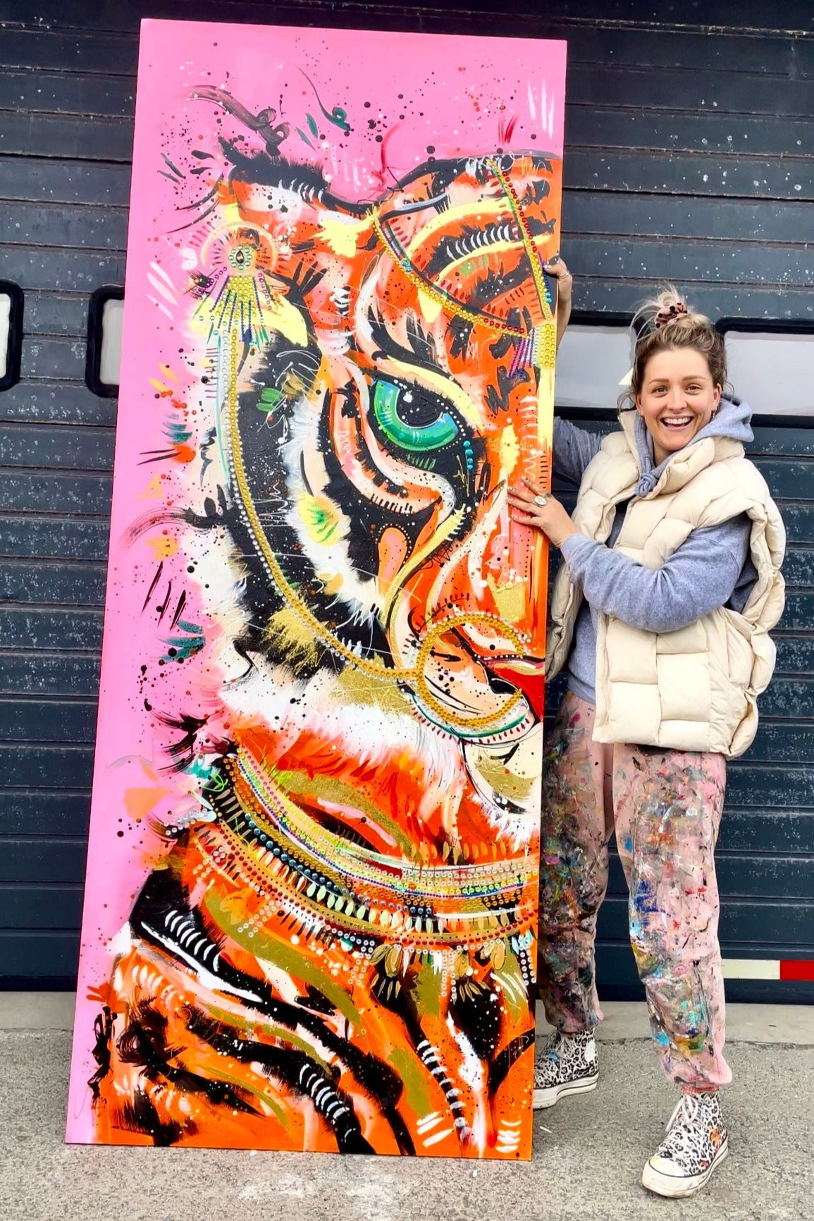 Hand Embellished Tora The Tiger