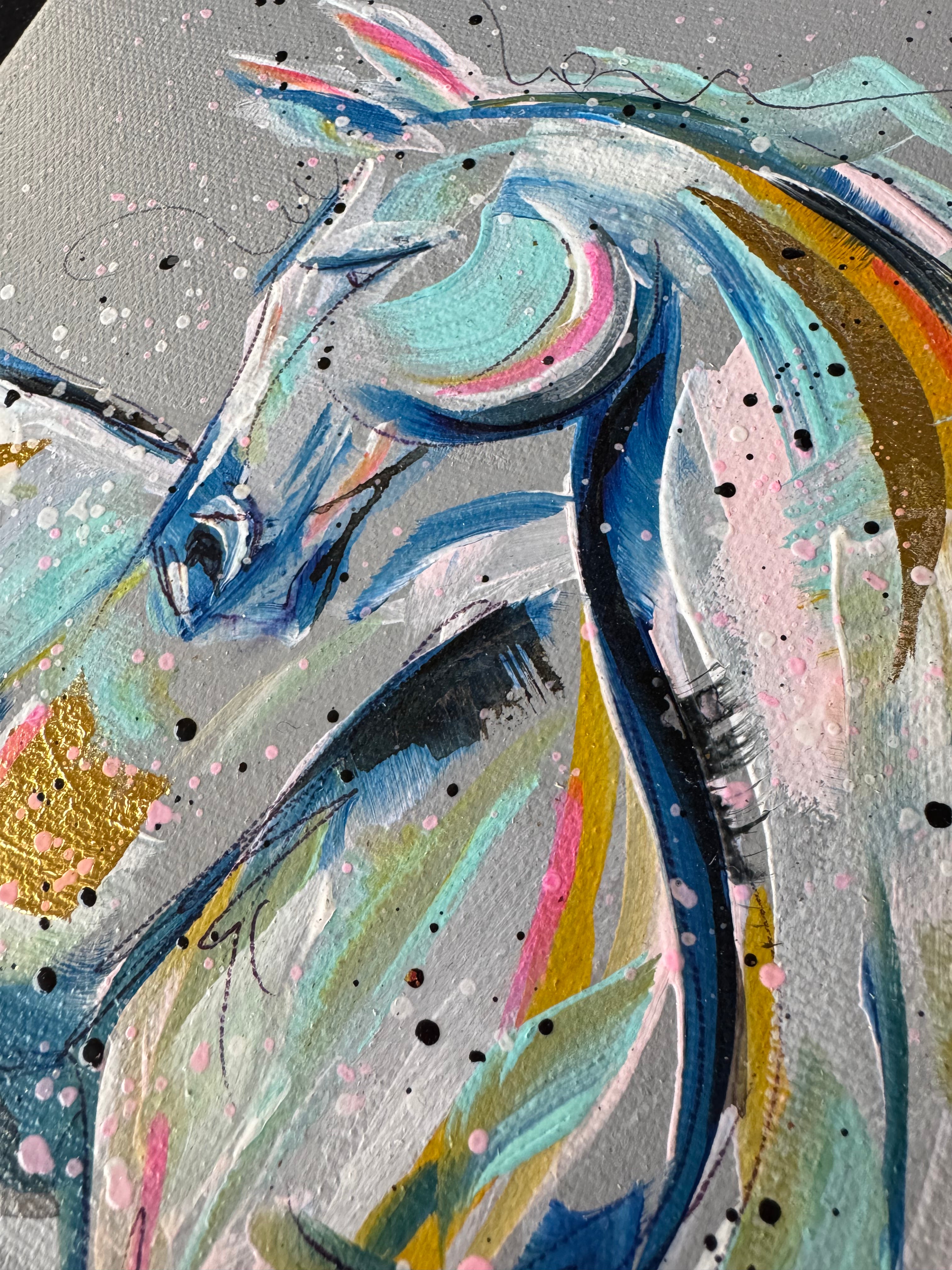 Original Coloured Canvas Horse #5