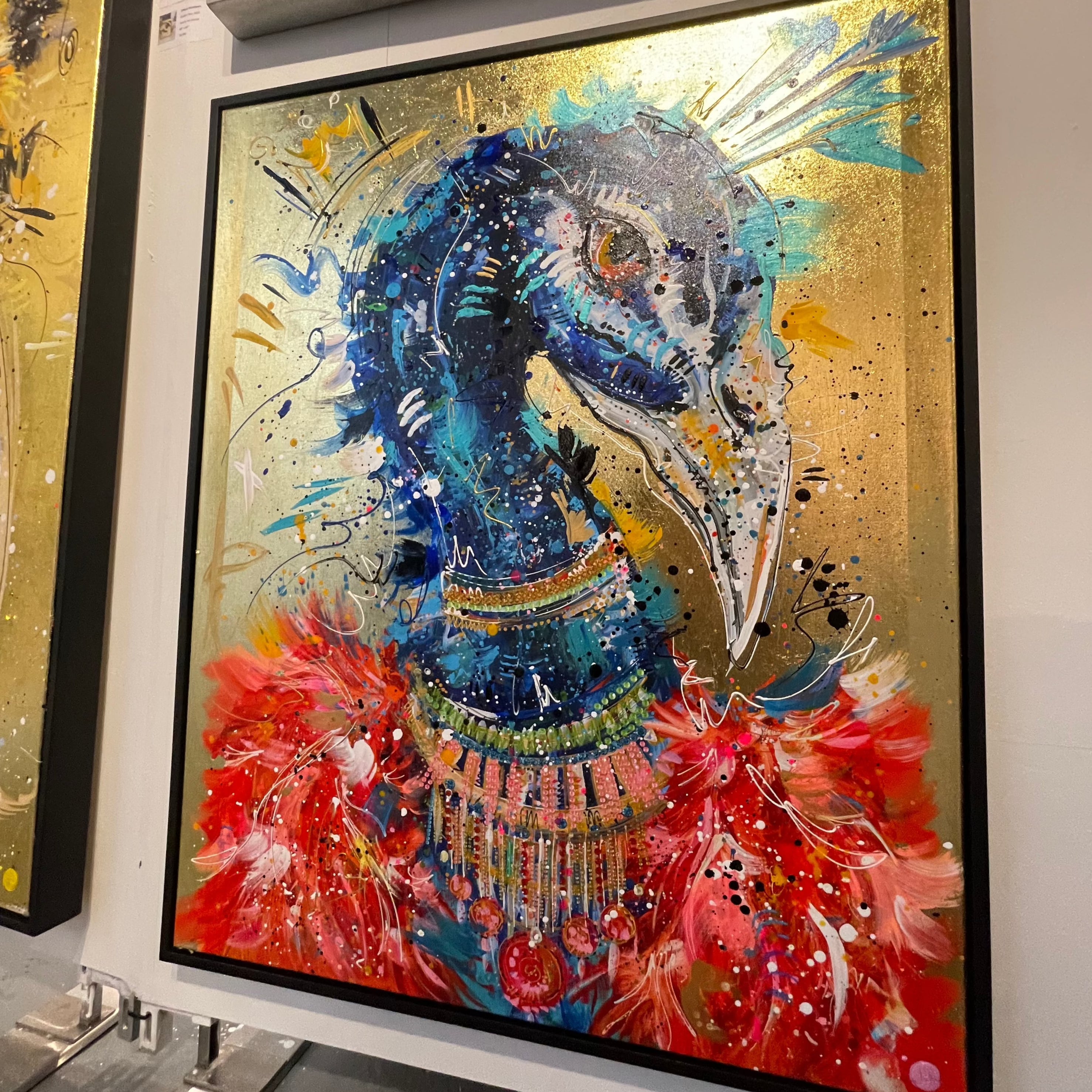 Hand Embellished Metallic 'Prometheus the Peacock'